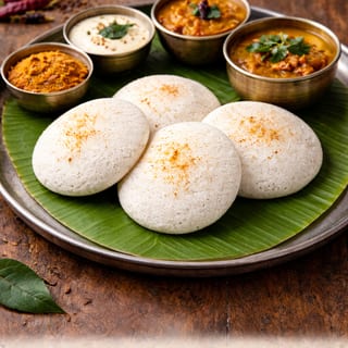 Idly W/ Sambar